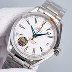 SEAMASTER AQUA TERRA 150M CO-AXIAL WHITE DIAL BLUE HAND