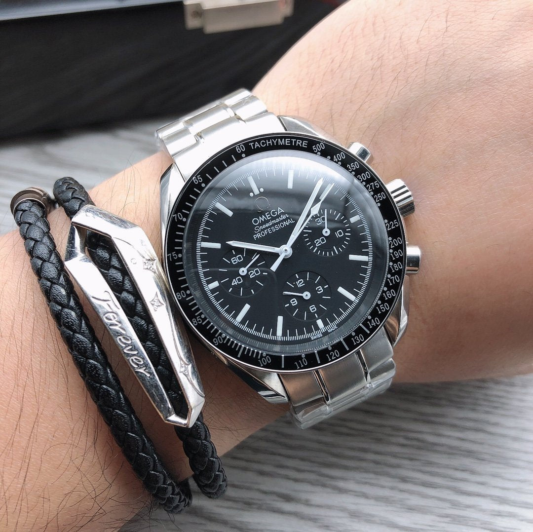 SPEED MASTER MOONWATCH CHRONOGRAPH 42MM BLACK DIAL