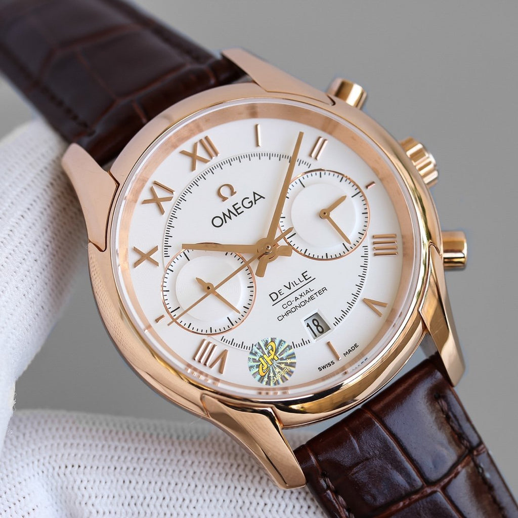 DE VILLE CHRONOGRAPH 42MM ROSE GOLD CASE