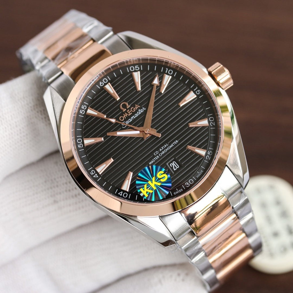 SEAMASTER AQUA TERRA 41MM ROSE GOLD CASE STEEL