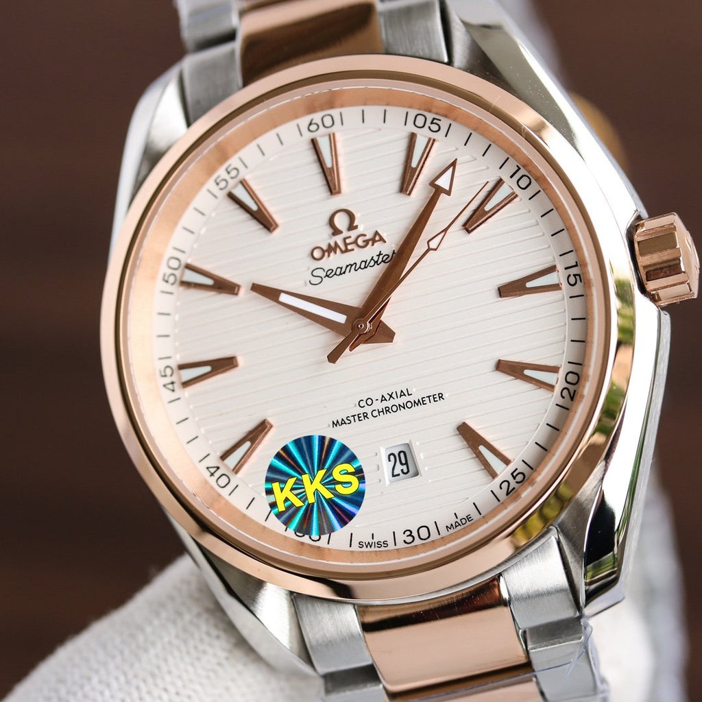 SEAMASTER AQUA TERRA 41MM ROSE GOLD CASE STEEL