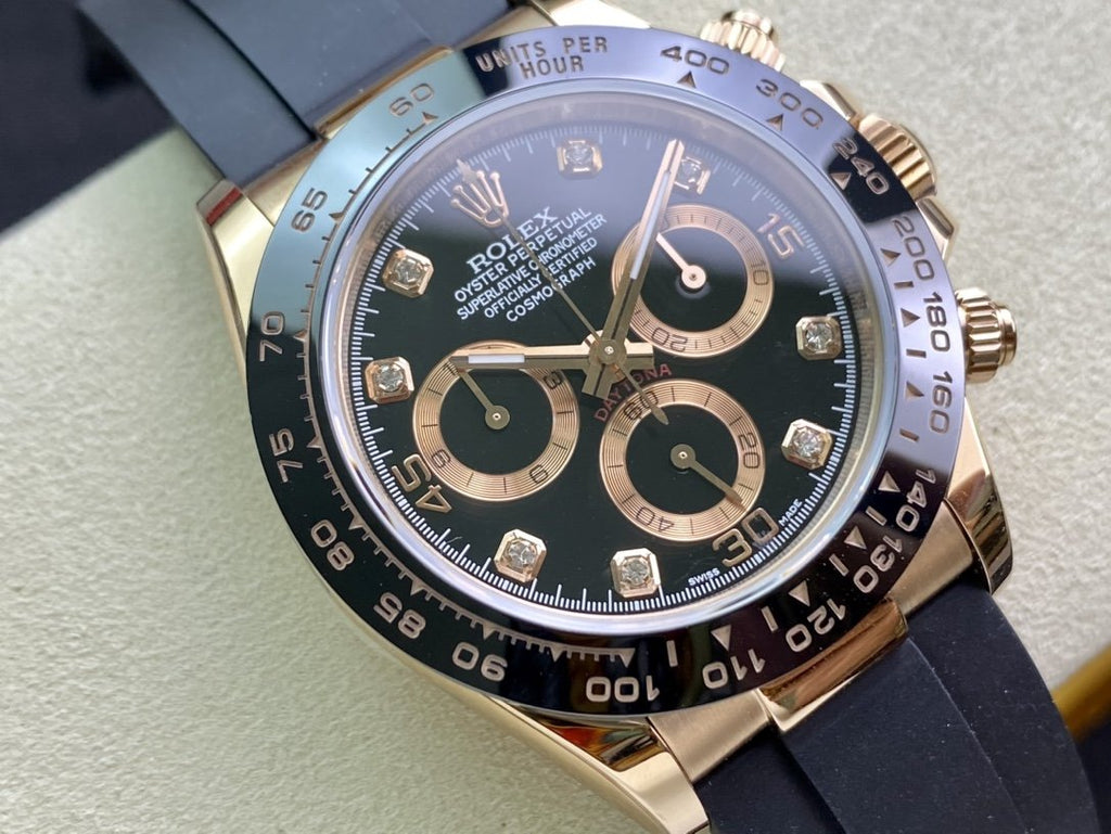 DAYTONA ROSE ROSE GOLD 40MM CERAMIC DIAMOND NUMERALS
