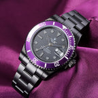 GMT - MASTER II CUSTOM BLACK CASE PURPLE BEZEL