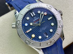 SEAMASTER DIVER 300 STAINLESS STEEL BLUE DIAL RUBBER STRAP