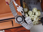 DEVILLE LADYMATIC 29MM STEEL BLUE DIAL DIAMOND BEZEL