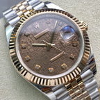 DATEJUST 41 TWO-TONE ROSE GOLD CHOCOLATE DIAL