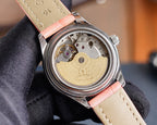 DE VILLE LADYMATIC 31MM MOP DIAL PINK LEATHER