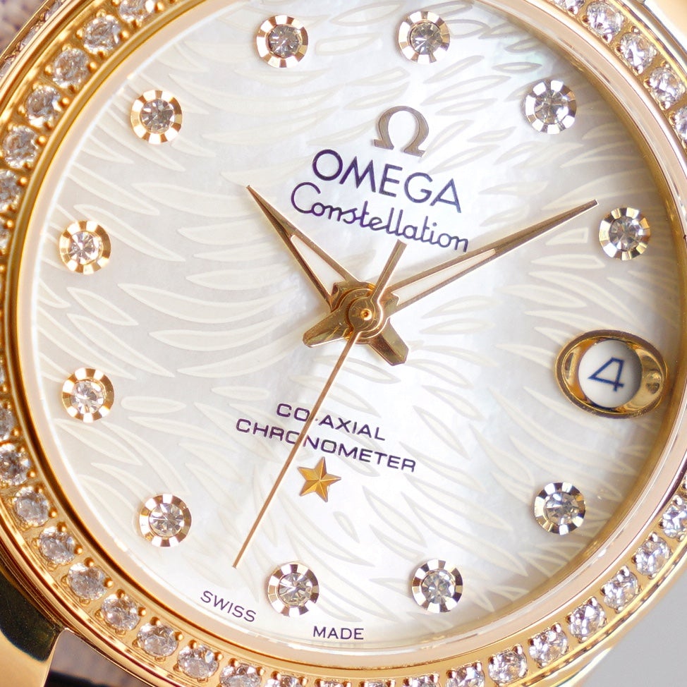 CONSTELLATION 33MM AUTOMATIC GOLD DIAMOND BEZEL