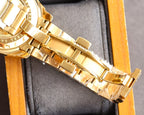 DATEJUST 41MM SMOOTH BEZEL GOLD CASE DIAMOND NUMERALS