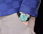 SUBMARINER DATE 40 STEEL CASE GOLD GREEN CERAMIC LEATHER