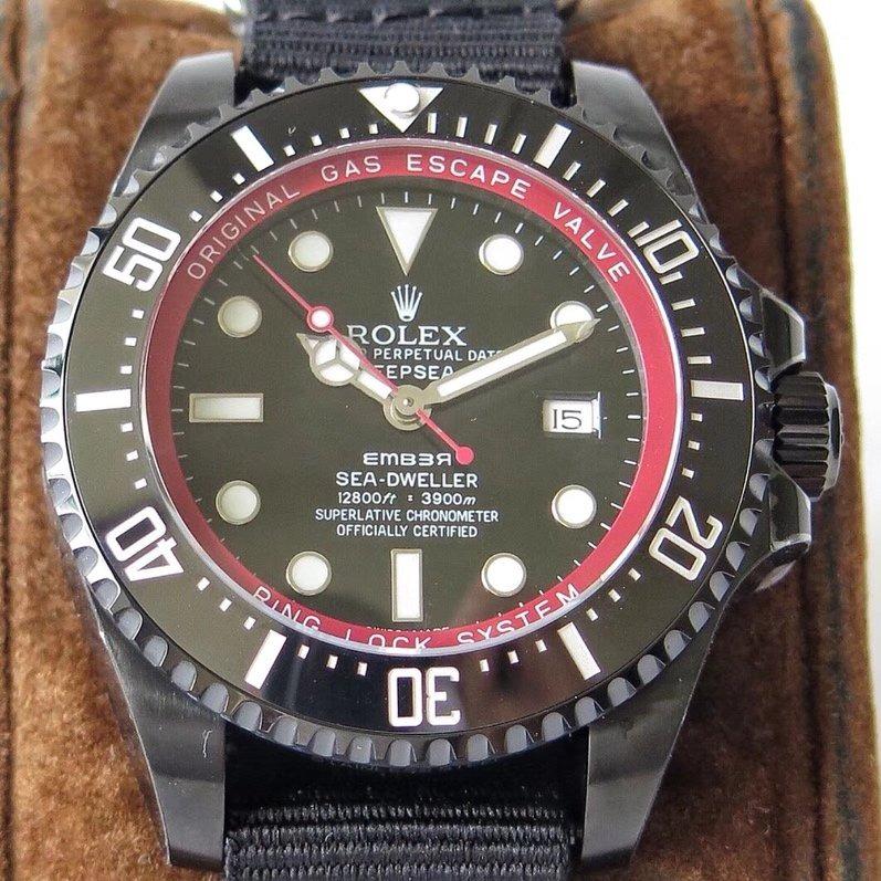 SEA-DWELLER DEEPSEA 44MM CUSTOM ALL BLACK BAMFORD TEXTILE