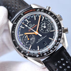 SPEEDMASTER RACING 44 CERAMIC BLACK DIAL LEATHER