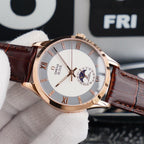 DEVILLE CHRONOMETER 40MM MOONPHASE WHITE GREY DIAL