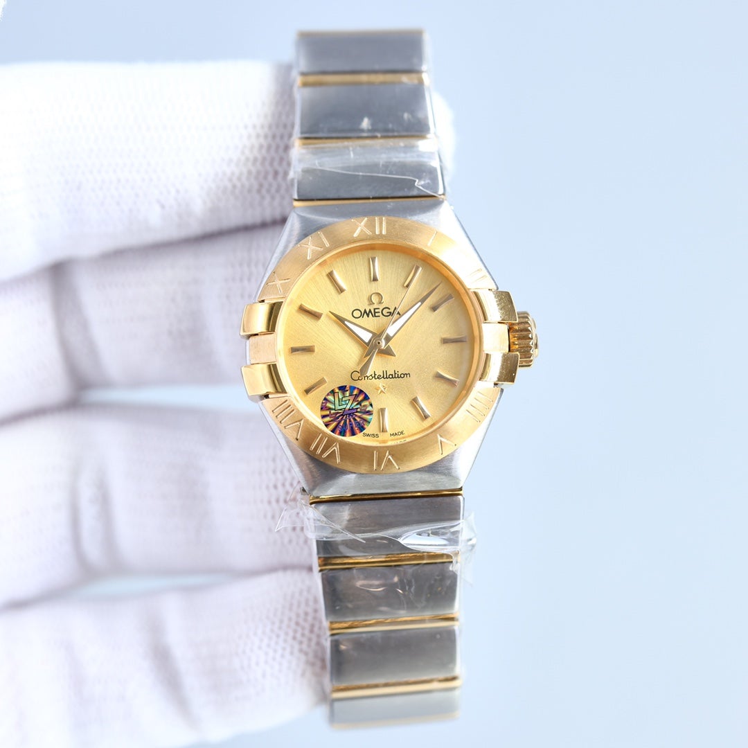 CONSTELLATION 27MM ROSE GOLD DIAMOND BEZEL