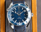 SEAMASTER PROFESSIONAL PLANET OCEAN 600M BLUE CERAMIC BLACK LEATHER