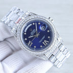 DAY-DATE 41 SILVER CUSTOM ALL DIAMOND