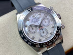 DAYTONA STEEL CASE CERAMIC WHITE MOP DIAMOND NUMERALS