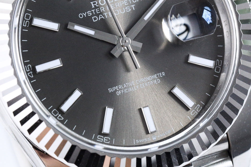 DATEJUST 41 GREY DIAL SILVER CASE