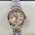 DATEJUST 28 TWO-TONE PINK GOLD STEEL