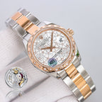 DATEJUST 31 TWO-TONE PINK GOLD STEEL GREY DIAL