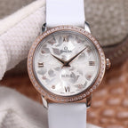 DE VILLE PRESTIGE 32 ROSE GOLD DIAMOND BEZEL WHITE DIAL