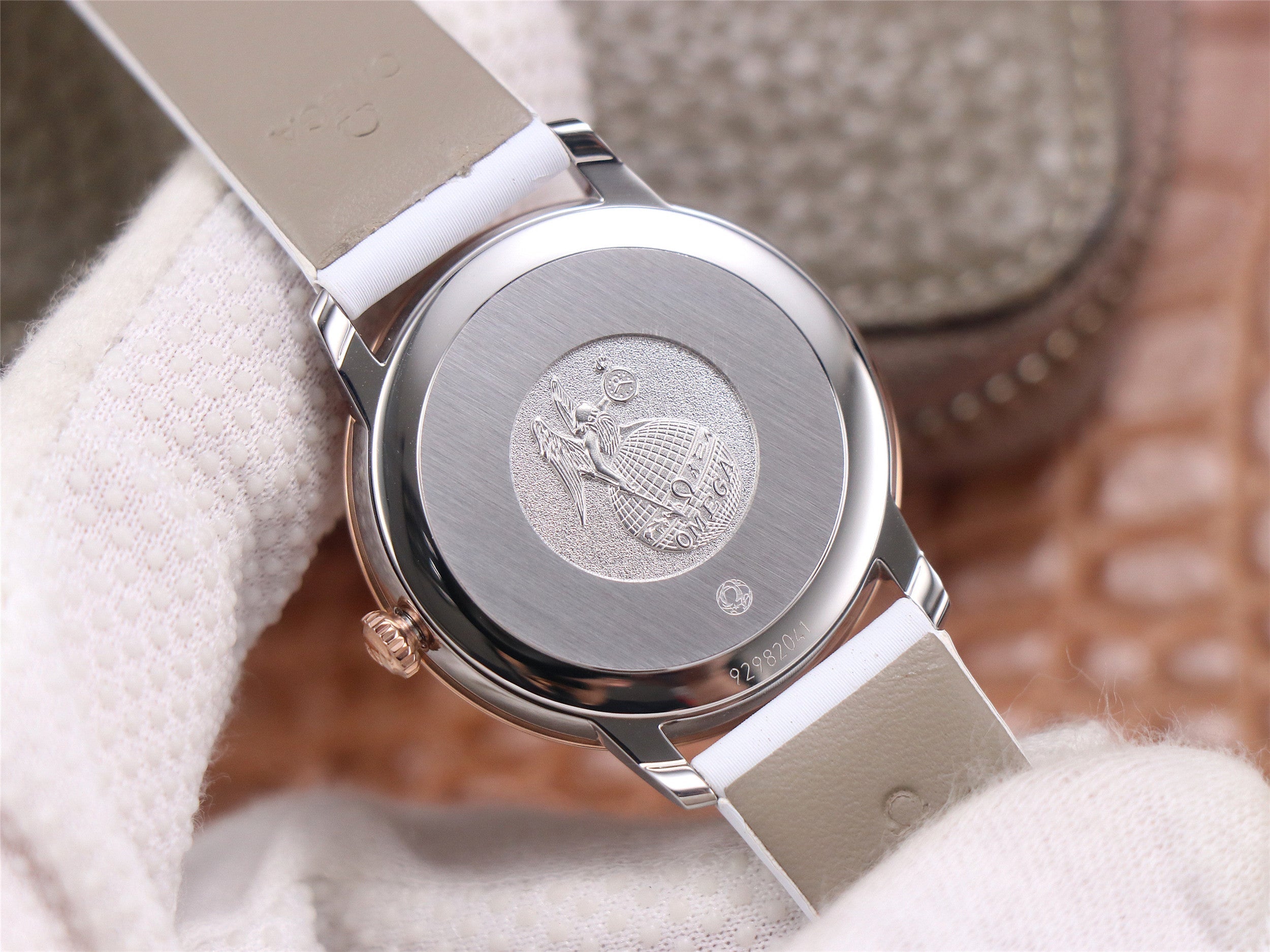 DE VILLE PRESTIGE 32 ROSE GOLD DIAMOND BEZEL WHITE DIAL