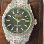 MILGAUSS 40MM STAINLESS STEEL GREEN BLACK ORANGE DIAL