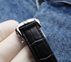 SEMASTER 41MM CO-AXIAL GREY DIAL LEATHER STRAP